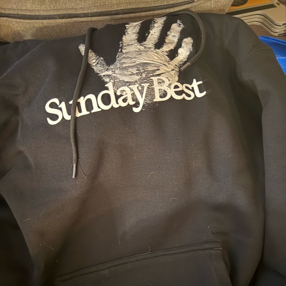 Nick Jonas Sunday Best Black Sweatshirt With Nick’s Handprint Size Large